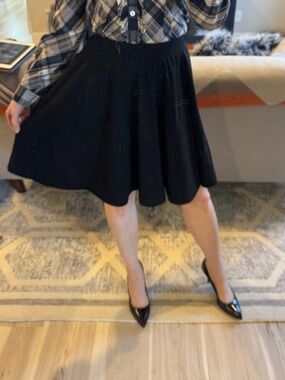 Robert Rodriguez Black Fit & Flare Skirt